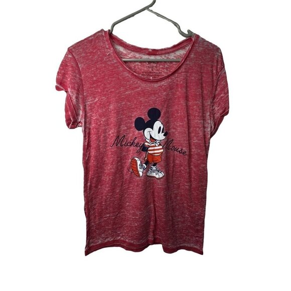 Disney  Mickey Mouse Ss Tee  Small Red - Picture 1 of 1